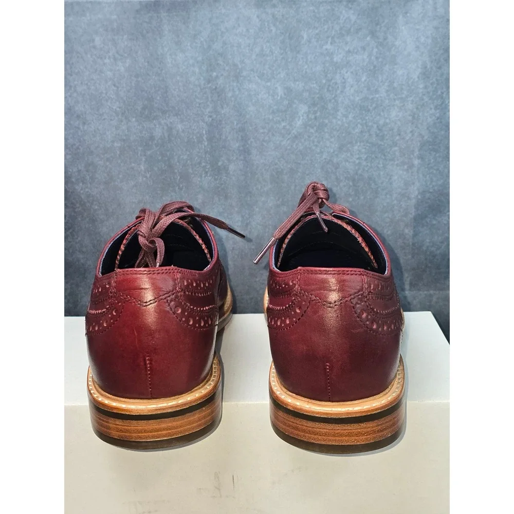Cole Haan Harrison‎ Grand Wingtip Oxford Burgundy Leather Mens C11501 EUC SZ 8